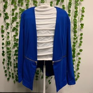 Blue zippered blazer